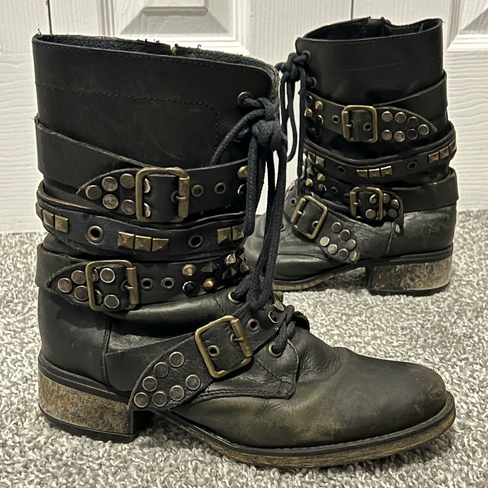 Steve Madden Boots with Buckles and Studs